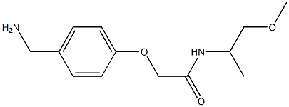 2-[4-(aminomethyl)phenoxy]-N-(1-methoxypropan-2-yl)acetamide,,结构式