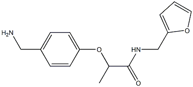 2-[4-(aminomethyl)phenoxy]-N-(furan-2-ylmethyl)propanamide Structure