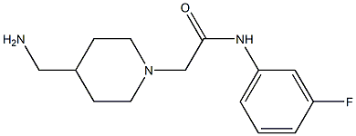2-[4-(aminomethyl)piperidin-1-yl]-N-(3-fluorophenyl)acetamide