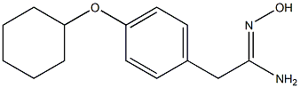 2-[4-(cyclohexyloxy)phenyl]-N'-hydroxyethanimidamide 化学構造式