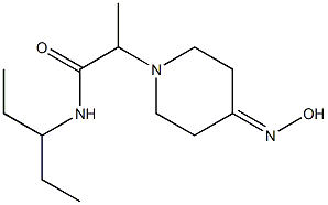 2-[4-(hydroxyimino)piperidin-1-yl]-N-(pentan-3-yl)propanamide,,结构式