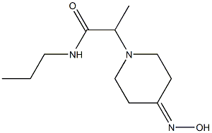 2-[4-(hydroxyimino)piperidin-1-yl]-N-propylpropanamide Struktur