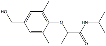 2-[4-(hydroxymethyl)-2,6-dimethylphenoxy]-N-(propan-2-yl)propanamide,,结构式