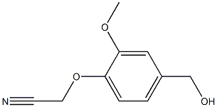 2-[4-(hydroxymethyl)-2-methoxyphenoxy]acetonitrile Struktur