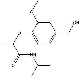2-[4-(hydroxymethyl)-2-methoxyphenoxy]-N-(propan-2-yl)propanamide Struktur