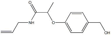 2-[4-(hydroxymethyl)phenoxy]-N-(prop-2-en-1-yl)propanamide Struktur