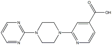 2-[4-(pyrimidin-2-yl)piperazin-1-yl]pyridine-4-carboxylic acid Struktur