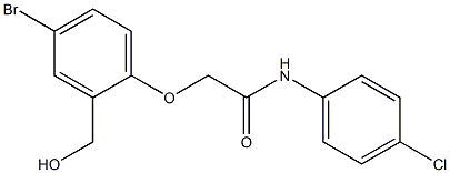 2-[4-bromo-2-(hydroxymethyl)phenoxy]-N-(4-chlorophenyl)acetamide Struktur
