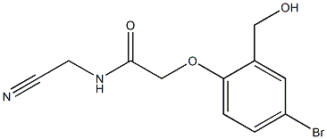 2-[4-bromo-2-(hydroxymethyl)phenoxy]-N-(cyanomethyl)acetamide Struktur