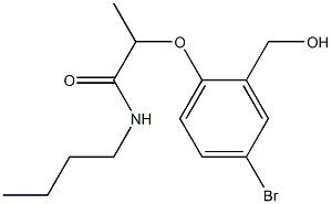 2-[4-bromo-2-(hydroxymethyl)phenoxy]-N-butylpropanamide 结构式