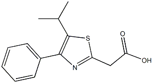 2-[4-phenyl-5-(propan-2-yl)-1,3-thiazol-2-yl]acetic acid,,结构式