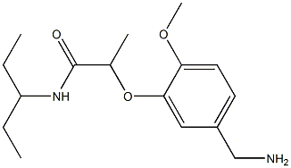 2-[5-(aminomethyl)-2-methoxyphenoxy]-N-(pentan-3-yl)propanamide Structure