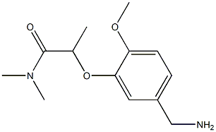 2-[5-(aminomethyl)-2-methoxyphenoxy]-N,N-dimethylpropanamide,,结构式