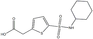 2-[5-(cyclohexylsulfamoyl)thiophen-2-yl]acetic acid,,结构式