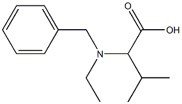 2-[benzyl(ethyl)amino]-3-methylbutanoic acid 化学構造式