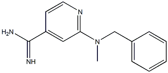 2-[benzyl(methyl)amino]pyridine-4-carboximidamide 结构式