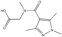 2-[N-methyl(1,3,5-trimethyl-1H-pyrazol-4-yl)formamido]acetic acid,,结构式