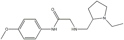 2-{[(1-ethylpyrrolidin-2-yl)methyl]amino}-N-(4-methoxyphenyl)acetamide 化学構造式