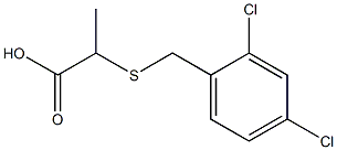 2-{[(2,4-dichlorophenyl)methyl]sulfanyl}propanoic acid 化学構造式
