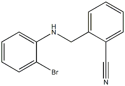 2-{[(2-bromophenyl)amino]methyl}benzonitrile Struktur