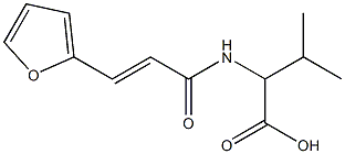 2-{[(2E)-3-(2-furyl)prop-2-enoyl]amino}-3-methylbutanoic acid Struktur
