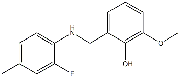 2-{[(2-fluoro-4-methylphenyl)amino]methyl}-6-methoxyphenol Struktur