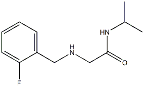 2-{[(2-fluorophenyl)methyl]amino}-N-(propan-2-yl)acetamide,,结构式