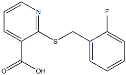 2-{[(2-fluorophenyl)methyl]sulfanyl}pyridine-3-carboxylic acid 化学構造式