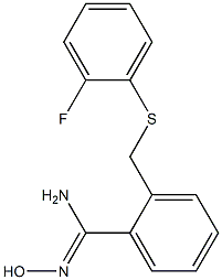 2-{[(2-fluorophenyl)sulfanyl]methyl}-N'-hydroxybenzene-1-carboximidamide Structure