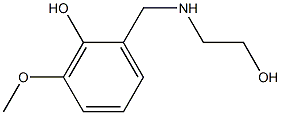 2-{[(2-hydroxyethyl)amino]methyl}-6-methoxyphenol Struktur