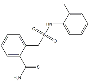 2-{[(2-iodophenyl)sulfamoyl]methyl}benzene-1-carbothioamide,,结构式