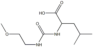 2-{[(2-methoxyethyl)carbamoyl]amino}-4-methylpentanoic acid 结构式