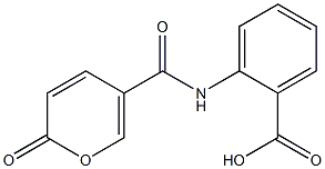 2-{[(2-oxo-2H-pyran-5-yl)carbonyl]amino}benzoic acid Structure