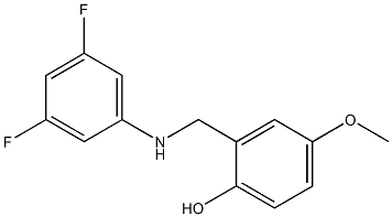 2-{[(3,5-difluorophenyl)amino]methyl}-4-methoxyphenol Struktur