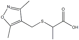 2-{[(3,5-dimethyl-1,2-oxazol-4-yl)methyl]sulfanyl}propanoic acid Struktur