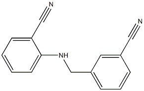 2-{[(3-cyanophenyl)methyl]amino}benzonitrile Struktur