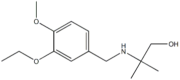 2-{[(3-ethoxy-4-methoxyphenyl)methyl]amino}-2-methylpropan-1-ol,,结构式