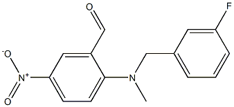 2-{[(3-fluorophenyl)methyl](methyl)amino}-5-nitrobenzaldehyde Struktur