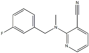 2-{[(3-fluorophenyl)methyl](methyl)amino}pyridine-3-carbonitrile|