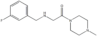 2-{[(3-fluorophenyl)methyl]amino}-1-(4-methylpiperazin-1-yl)ethan-1-one 化学構造式