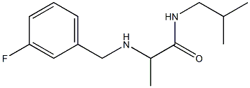 2-{[(3-fluorophenyl)methyl]amino}-N-(2-methylpropyl)propanamide Struktur