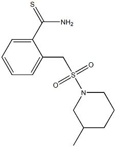 2-{[(3-methylpiperidine-1-)sulfonyl]methyl}benzene-1-carbothioamide,,结构式