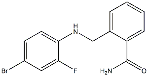 2-{[(4-bromo-2-fluorophenyl)amino]methyl}benzamide 结构式