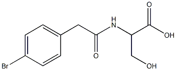 2-{[(4-bromophenyl)acetyl]amino}-3-hydroxypropanoic acid Structure