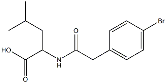 2-{[(4-bromophenyl)acetyl]amino}-4-methylpentanoic acid,,结构式