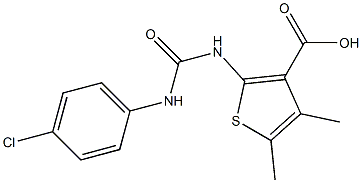 2-{[(4-chlorophenyl)carbamoyl]amino}-4,5-dimethylthiophene-3-carboxylic acid