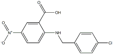 2-{[(4-chlorophenyl)methyl]amino}-5-nitrobenzoic acid 结构式