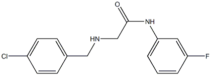 2-{[(4-chlorophenyl)methyl]amino}-N-(3-fluorophenyl)acetamide 化学構造式