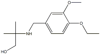 2-{[(4-ethoxy-3-methoxyphenyl)methyl]amino}-2-methylpropan-1-ol 化学構造式