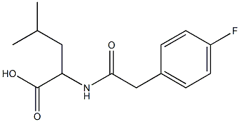 2-{[(4-fluorophenyl)acetyl]amino}-4-methylpentanoic acid Struktur